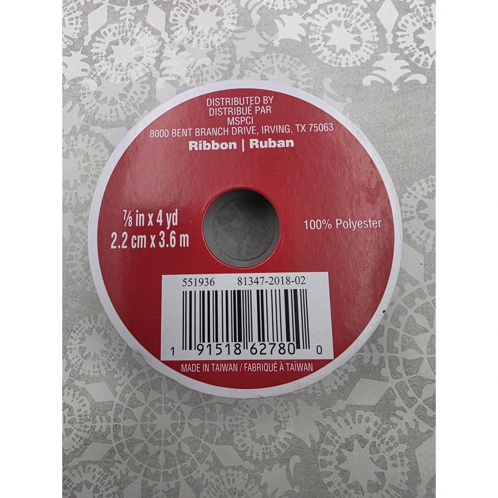 5 New Rolls Christmas Gingerbread Man Ribbon Red‎ Green Wreath Gift Crafting